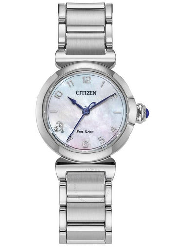 Citizen L Mae White Mother of Pearl Dial Ladies Watch EM1130-83D - CITIZEN - BALAAN 1