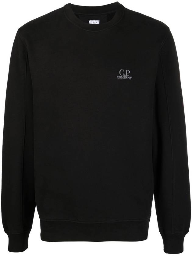 Small Logo Sweatshirt Black - CP COMPANY - BALAAN 4