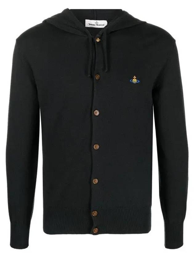 Logo Hooded Cardigan Black - VIVIENNE WESTWOOD - BALAAN 2