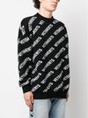 Overfit All-Over Logo Knit Top Black - VETEMENTS - BALAAN 6