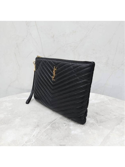 Lux You Matelasse leather strap clutch - SAINT LAURENT - BALAAN 2