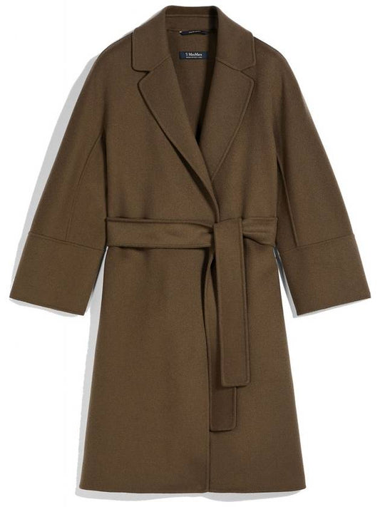S Women's Arona Virgin Wool Single Coat Sage Green - MAX MARA - BALAAN.