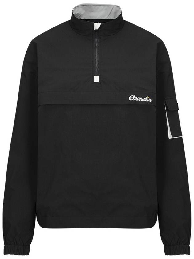 C23SJP010W Solid Anorak Jumper Black - CHUCUCHU - BALAAN 1