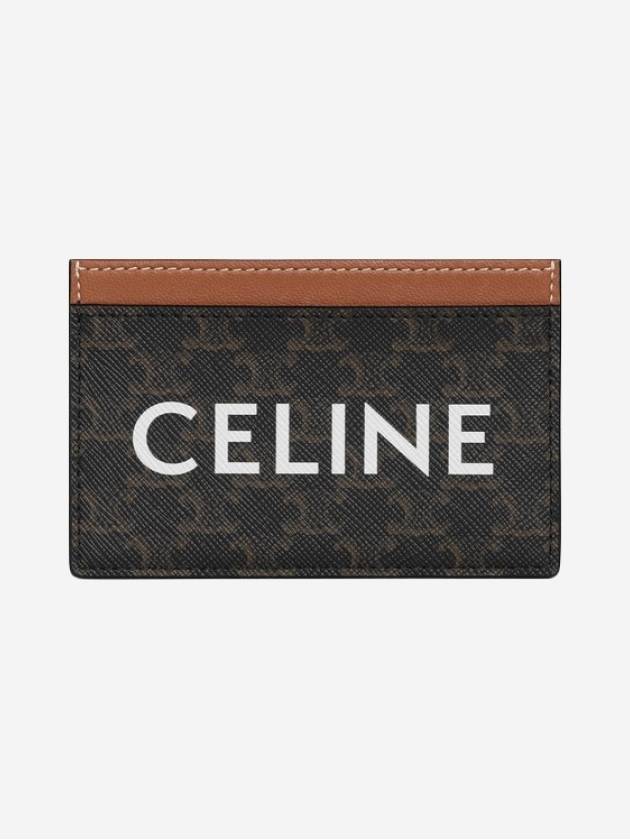 Triomphe Canvas Logo Card Wallet Tan - CELINE - BALAAN 2