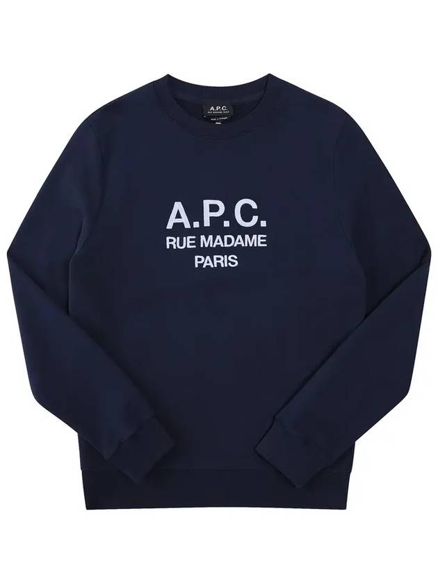 Rufus Embroidery Logo Sweatshirt Navy - A.P.C. - BALAAN 6