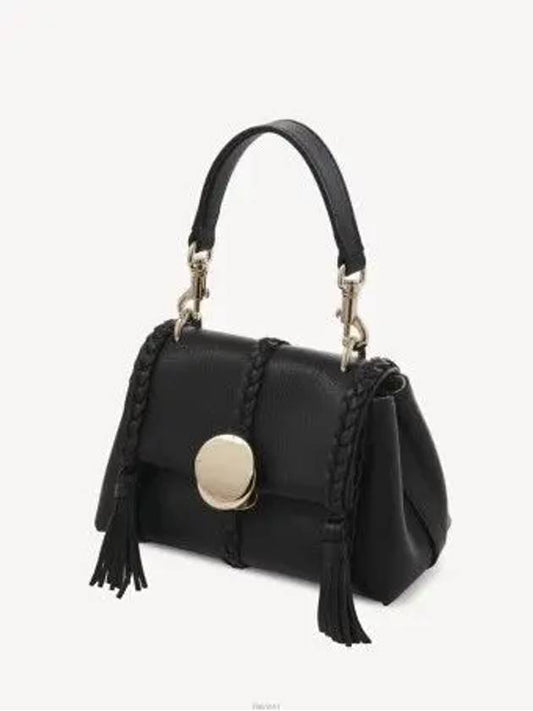 Penelope Mini Grained Leather Shoulder Bag Black - CHLOE - BALAAN 2