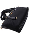 Gold Pocono Nylon Tote Bag Black - PRADA - BALAAN 6