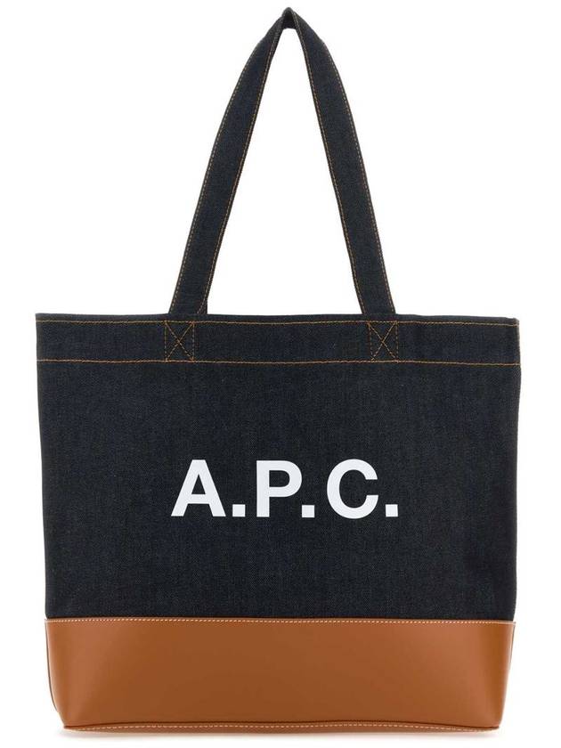 Axel Denim Tote Bag Indigo Blue Brown - A.P.C. - BALAAN 2