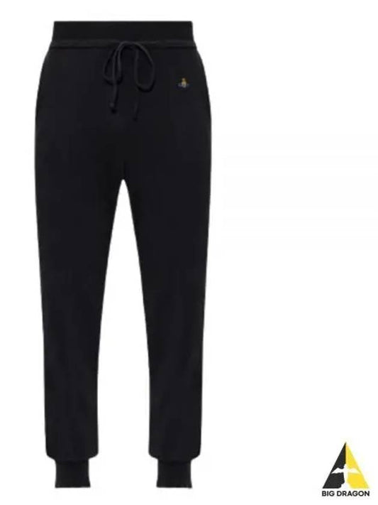 Women's Logo Embroidered Cashmere Blend Track Pants Black - VIVIENNE WESTWOOD - BALAAN 2