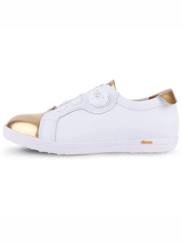 Authentic Autolock Natural Cowhide Golf Shoes White Gold - HENRY STUART - BALAAN 1