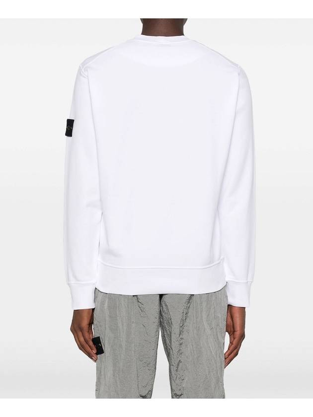 Compass Patch Cotton Sweatshirt White - STONE ISLAND - BALAAN 4