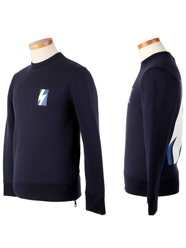 Lightning Sweatshirt Navy - NEIL BARRETT - BALAAN 3