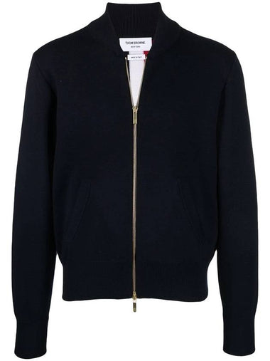 Center Back Stripe Milano Stitch Bomber Jacket Navy - THOM BROWNE - BALAAN 1