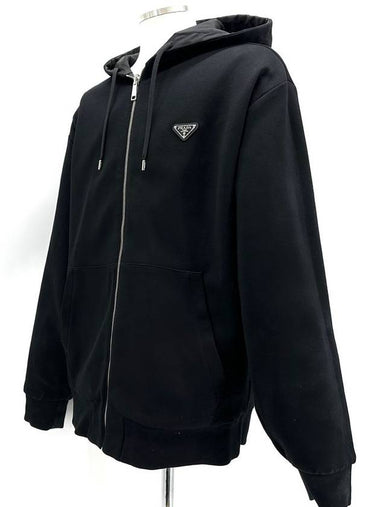 Reversible triangle logo double sided hooded jumper UJL41B - PRADA - BALAAN 1