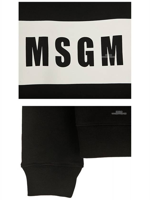 Box Logo Cotton Sweatshirt Black - MSGM - BALAAN 7