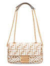 Baguette Chain Midi Shoulder Bag Brown - FENDI - BALAAN 1