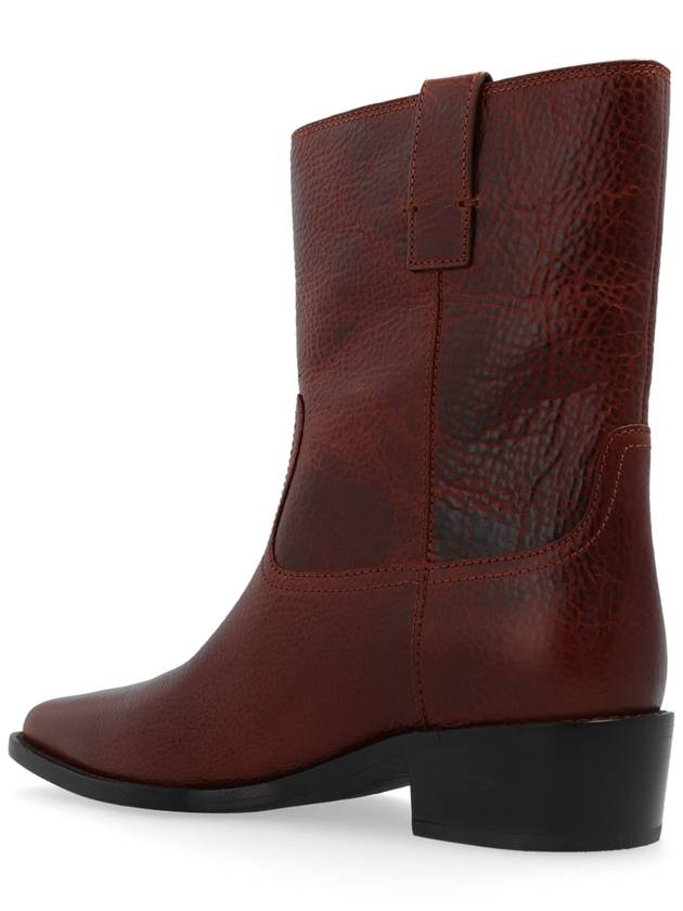 Tory Burch Leather Ankle Boots, Women's, Brown - TORY BURCH - BALAAN 5