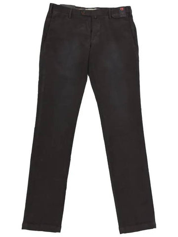 Men's regular fit charcoal button buckle cotton pants men's pants PT178 - IKALOOOK - BALAAN 1