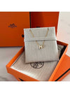 Mini Pop H Pendant Necklace Gold Blanc White - HERMES - BALAAN 2