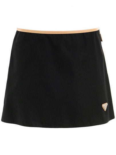 Re-Nylon A-Line Skirt Black - PRADA - BALAAN 2