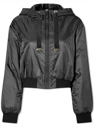 Cool Cool Crop Hooded Jacket Black - MAX MARA - BALAAN 1