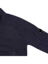 Diagonal Raised Fleece Quarter Zip-Up Sweatshirt Navy - CP COMPANY - BALAAN 5