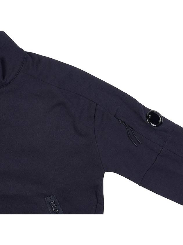 Diagonal Raised Fleece Quarter Zip-Up Sweatshirt Navy - CP COMPANY - BALAAN 5