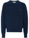 Bold Fox Head Patch Comfort Knit Top Navy - MAISON KITSUNE - BALAAN 2