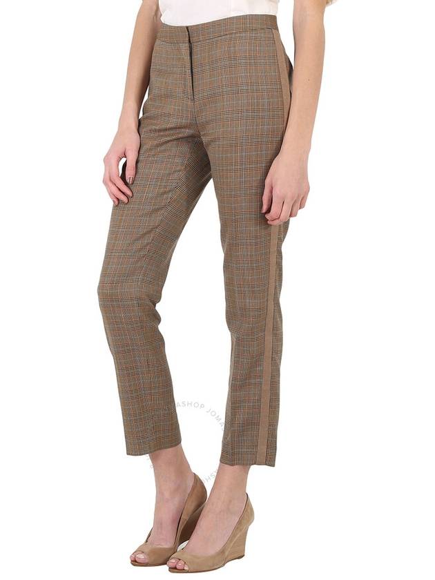 Houndsmooth Check Tailored Straight Pants Beige - BURBERRY - BALAAN 3