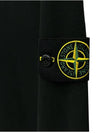 Brushed Cotton Fleece Garment Dyed Crewneck Sweatshirt Black - STONE ISLAND - BALAAN 4