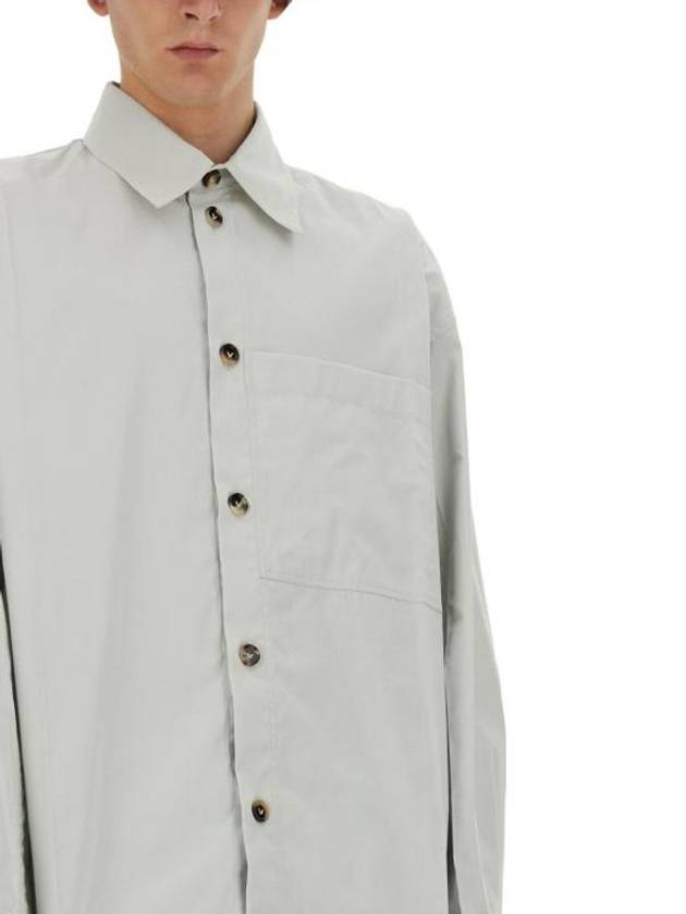 Cotton Silk Long Sleeve Shirt Cloud - BOTTEGA VENETA - BALAAN 5