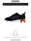 Bouncing Parachute Fabric Low Top Sneakers Noir - HERMES - BALAAN 3