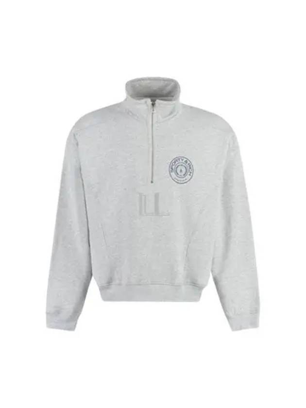 Monaco Quarter Zipper Sweatshirt Heather Grey - SPORTY & RICH - BALAAN 2