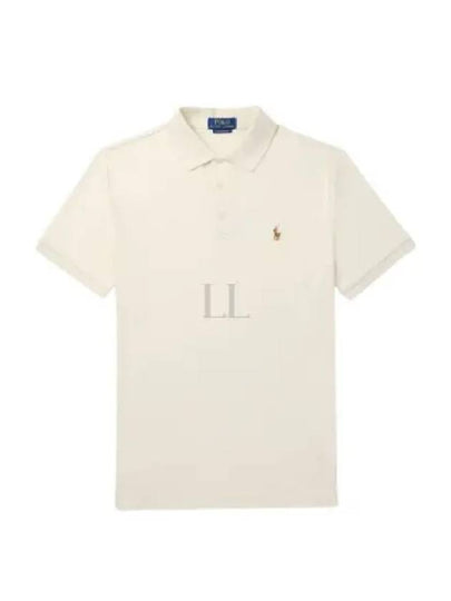 Embroidery Pony Logo Cotton Short Sleeve Polo Shirt American Heather - POLO RALPH LAUREN - BALAAN 2