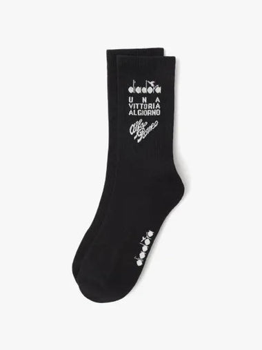 Diadora Alfa Romeo Logo Quarter Socks BLACK - DIADORA - BALAAN 1