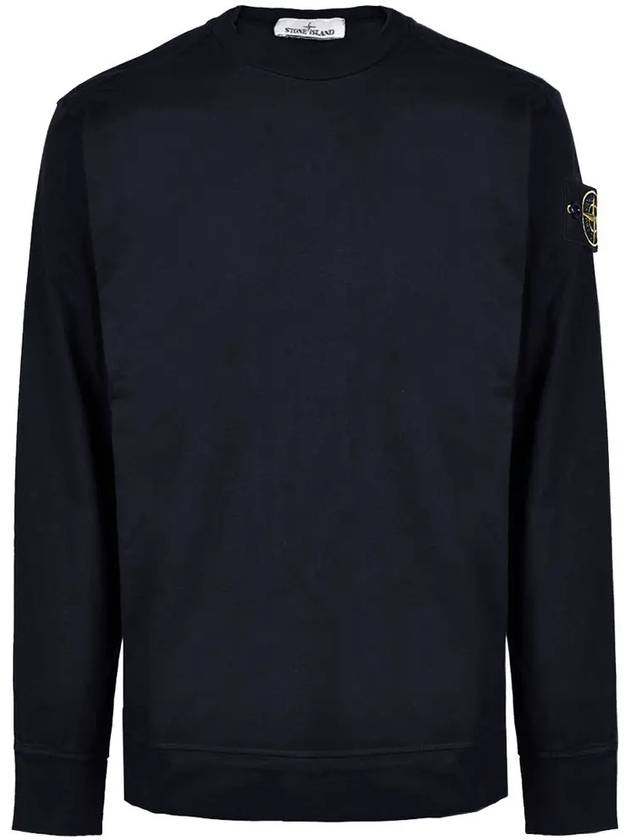 Waffen Patch Garment Dyed Heavy Cotton Sweatshirt Navy - STONE ISLAND - BALAAN 3