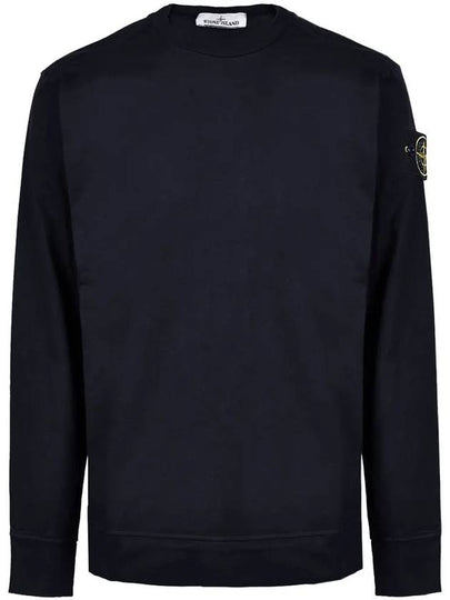 Wappen Patch Garment Dyed Heavy Cotton Sweatshirt Navy - STONE ISLAND - BALAAN 2