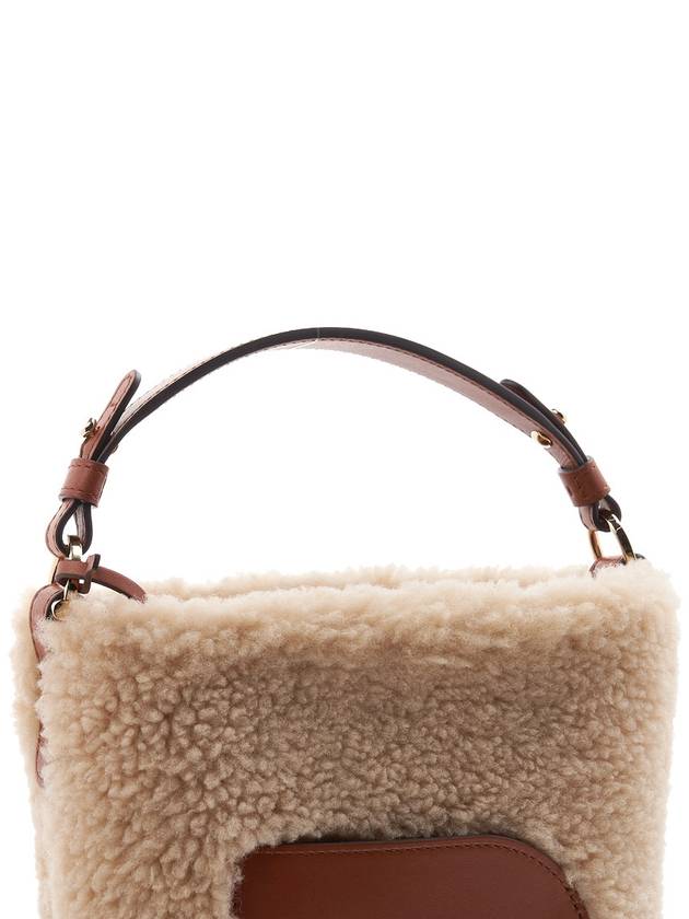 Pin Swing Wool Tote Bag Beige - DELVAUX - BALAAN 8