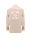 Back Logo Long Sleeve Shirt Beige - AMI - BALAAN 3