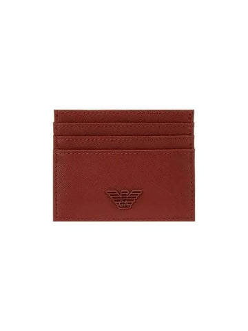 Men s Eagle Point Saffiano Card Holder Orange 271725 - EMPORIO ARMANI - BALAAN 1