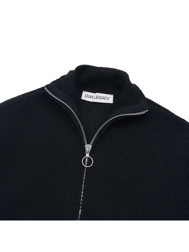 Men's High Neck Wool Knit Zip-up Black M4233FSB - OUR LEGACY - BALAAN 5