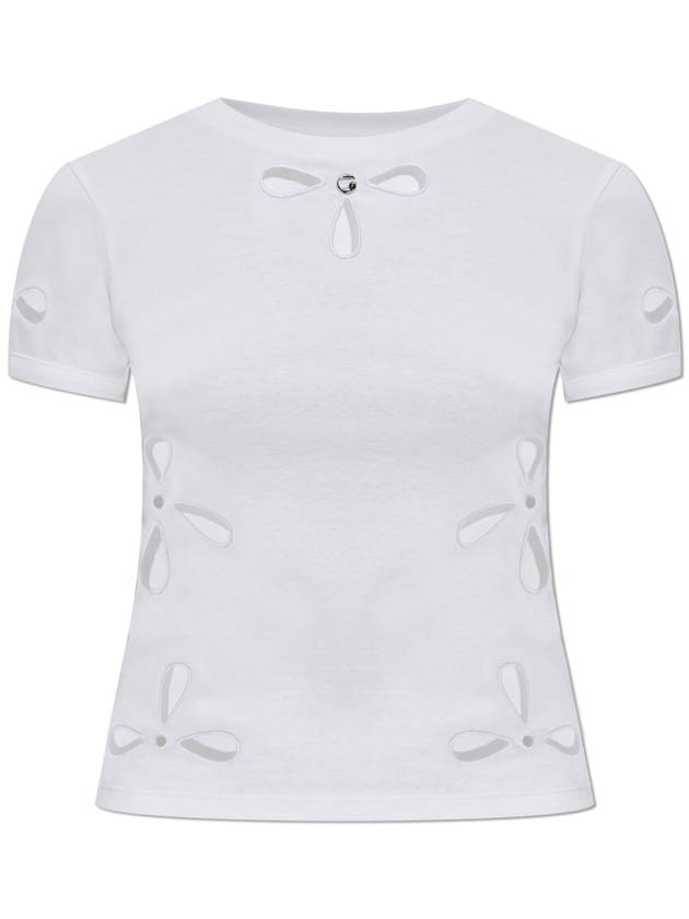 Coperni T-shirt With Lace Pattern, Women's, White - COPERNI - BALAAN 1