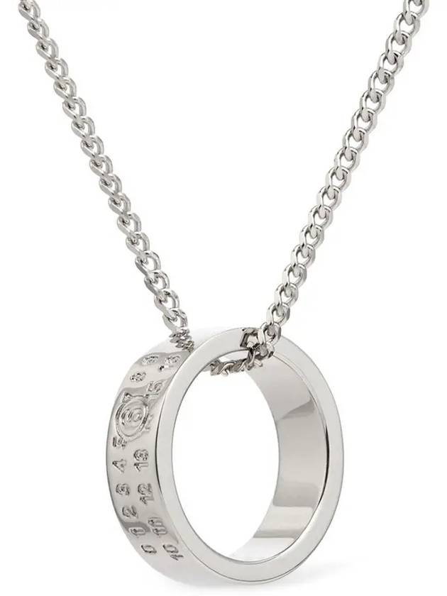 Numeric Minimal Signature Pendant Ring Necklace Silver - MAISON MARGIELA - BALAAN 3