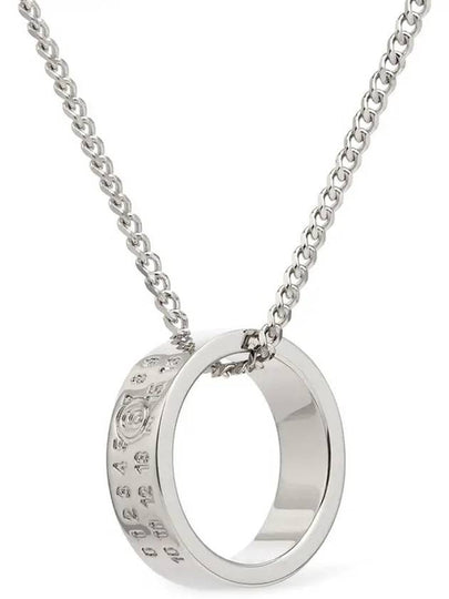 Numeric Minimal Signature Pendant Ring Necklace Silver - MAISON MARGIELA - BALAAN 2