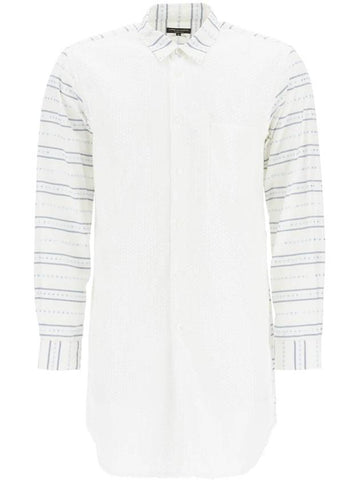 maxi jacquard shirt with - COMME DES GARCONS - BALAAN 1