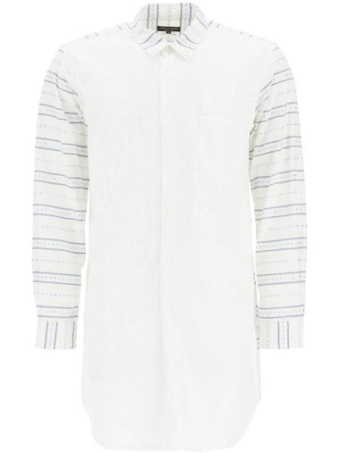 maxi jacquard shirt with - COMME DES GARCONS - BALAAN 1