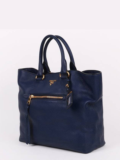 Vitello gold plated navy tod and shoulder bag BN2754 - PRADA - BALAAN 2