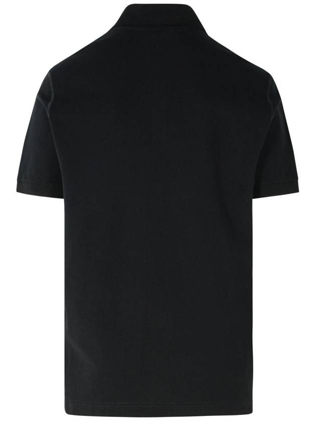 Men's Logo Plaque Cotton PK Shirt Black - DOLCE&GABBANA - BALAAN 4