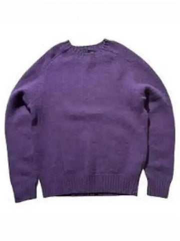 30 points suede patch wool cashmere sweater purple - POLO RALPH LAUREN - BALAAN 1