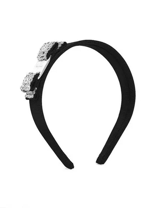 Women's Vara Bow Headband Black - SALVATORE FERRAGAMO - BALAAN 2